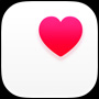 Health app icon, a pink heart in a white box